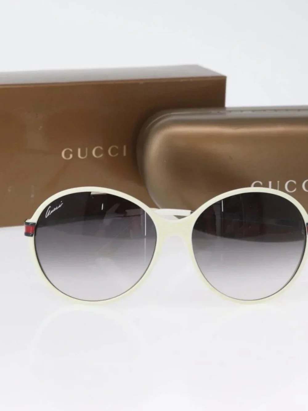 GUCCI Sunglasses plastic Black Auth hk3657
